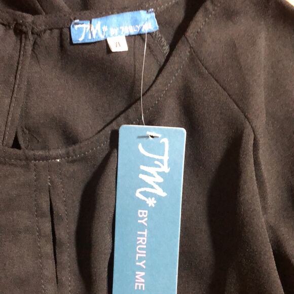 NWT Front Tie Mini Dress by Truly Me Black Size XL - Picture 6 of 9